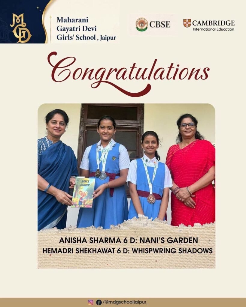 Congratulations Anisha Sharma MGD students turn young authors