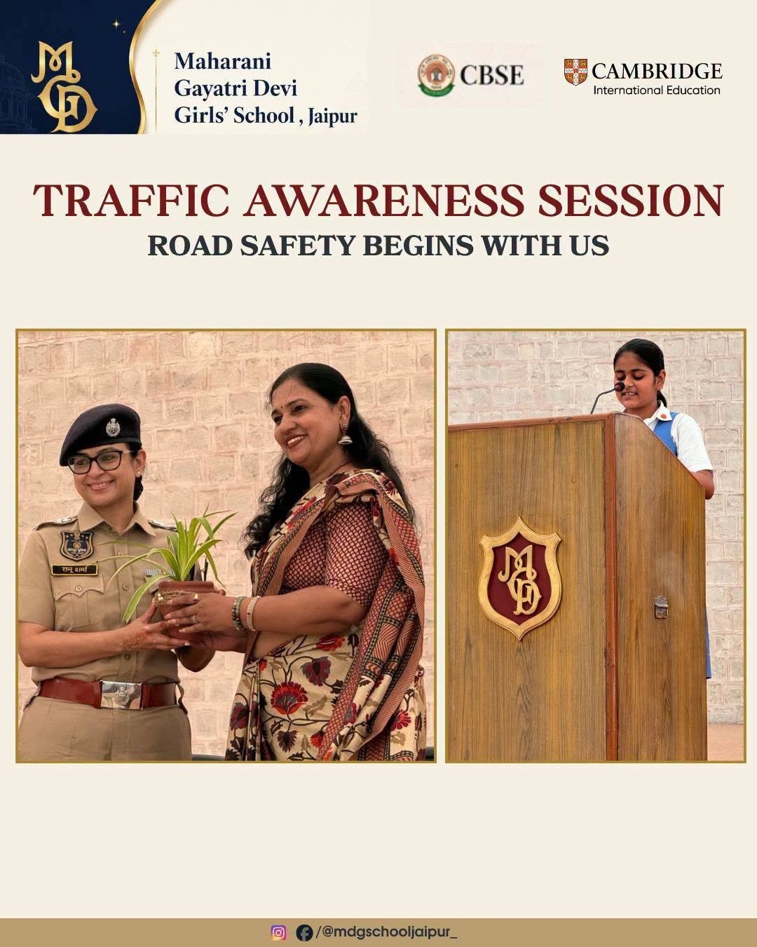 MGD Girls’ School holds traffic awareness session for students