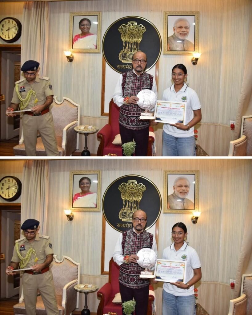 Mayo College Girls School squash stars felicitated by Chhattisgarh Governor 1