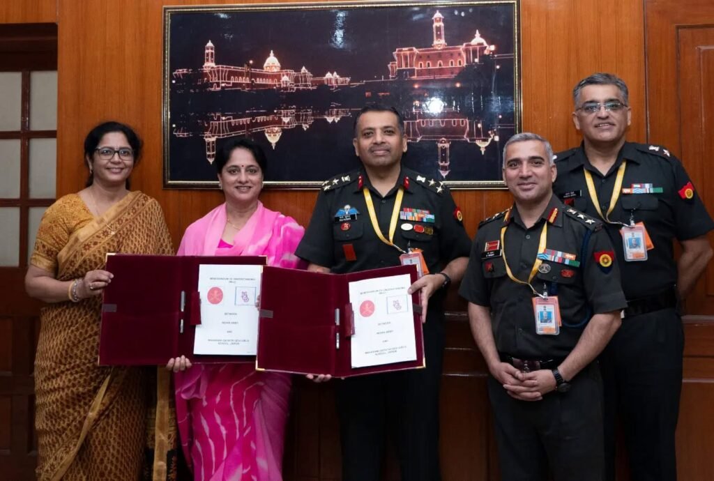 MGD Girls’ School signs MoU with Indian Army to support education of Army personnel’s wards