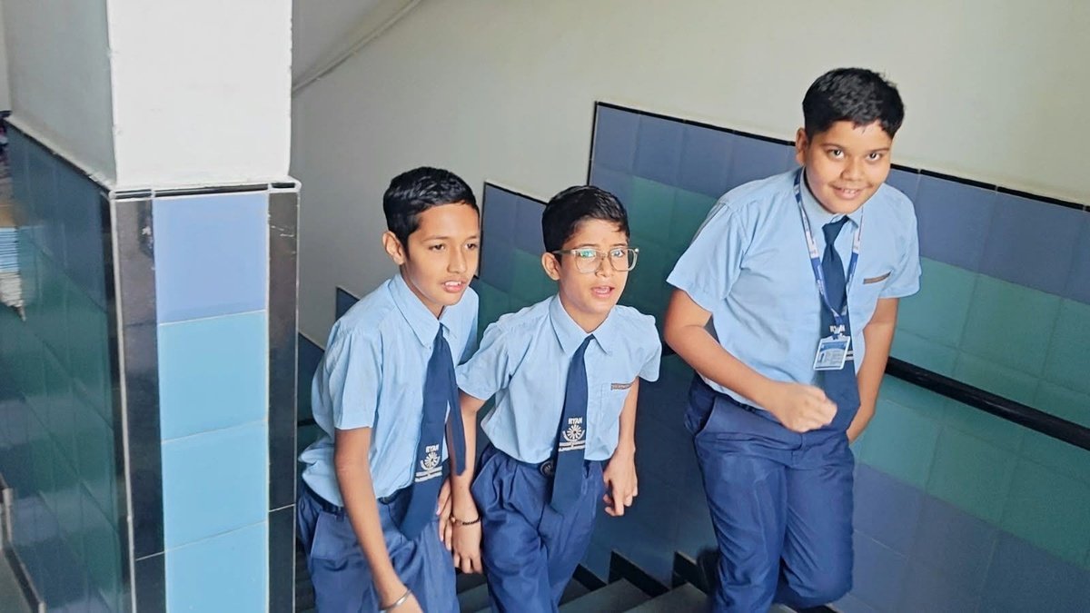 Ryan International School students participate in evacuation mock drill